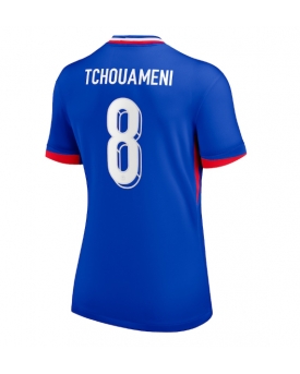 Francia Aurelien Tchouameni #8 Maglia Gara Casa Repliche Europei 2024 Donna
